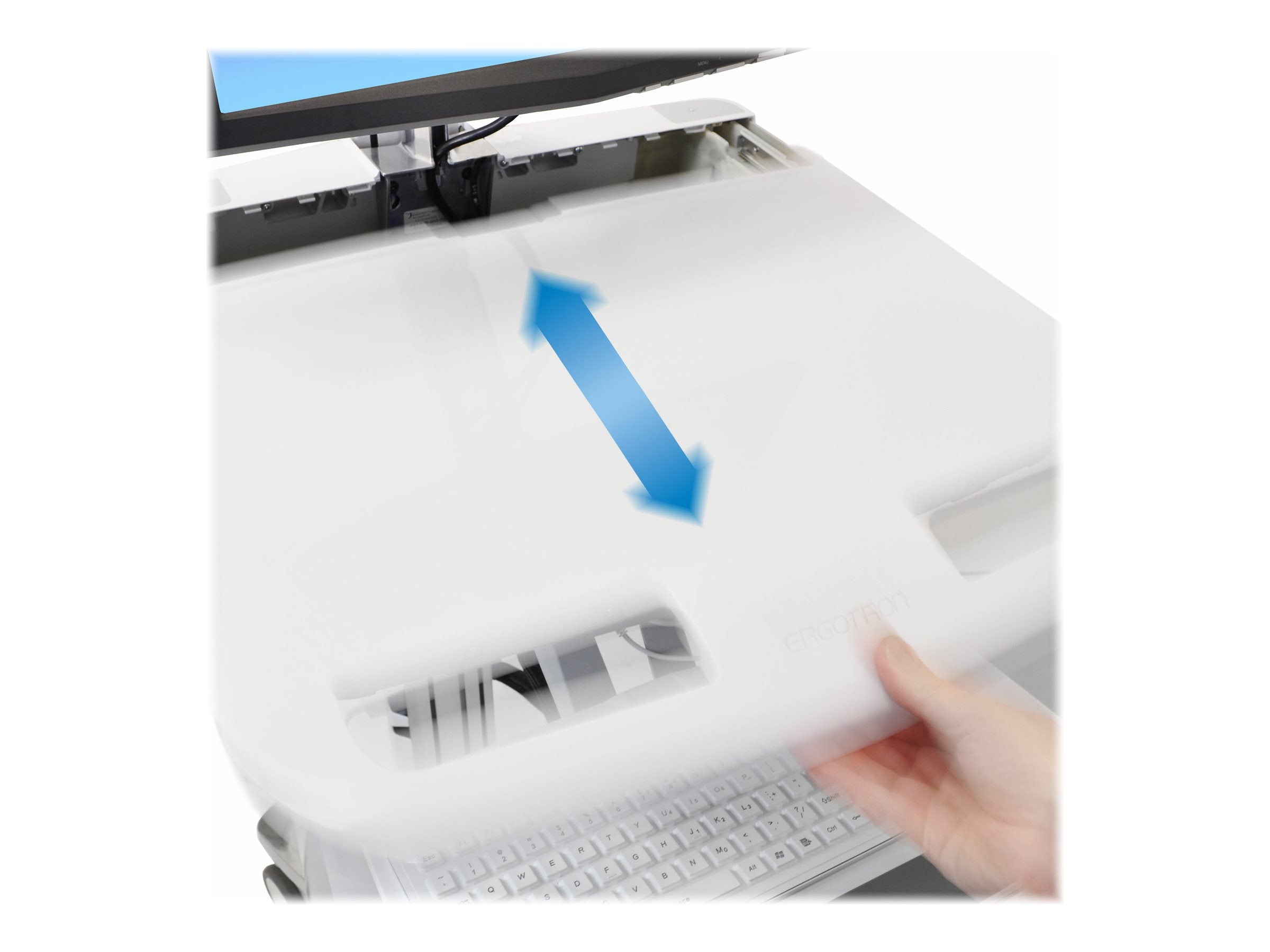 Seitenansicht des ERGOTRON StyleView Wagens in Nutzung