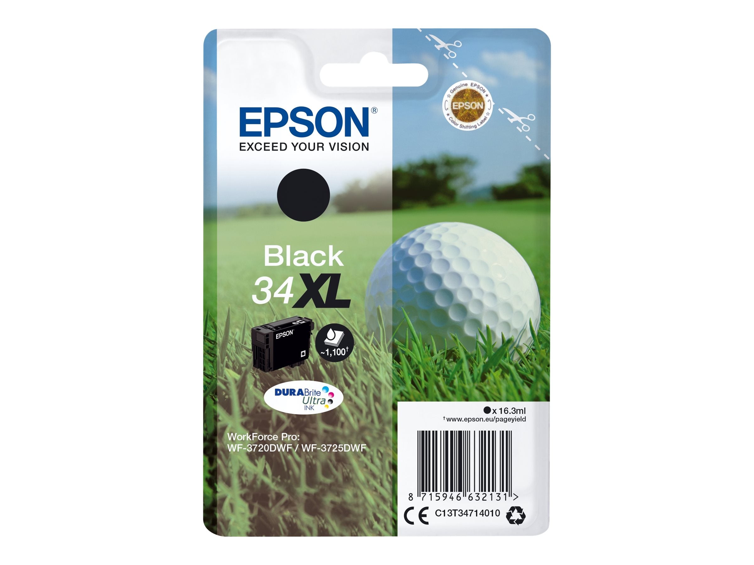EPSON 4LB Singlepack 34XL Black DURABrite Ink Ultra XL - Vorderansicht