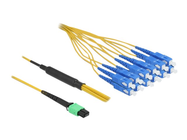 DELOCK LWL Kabel MPO Buchse zu 12xSC Simplex Stecker Detailansicht