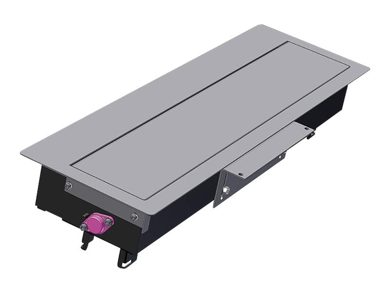 BACHMANN TOPFRAME Auftisch UnSymmetr.X-L weiss aluminium Untergehäuse schwarz - Vorderansicht