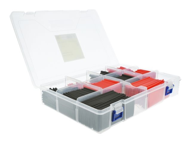 DELOCK Schrumpfschlauch Sortimentsbox rot / schwarz - Vorderansicht