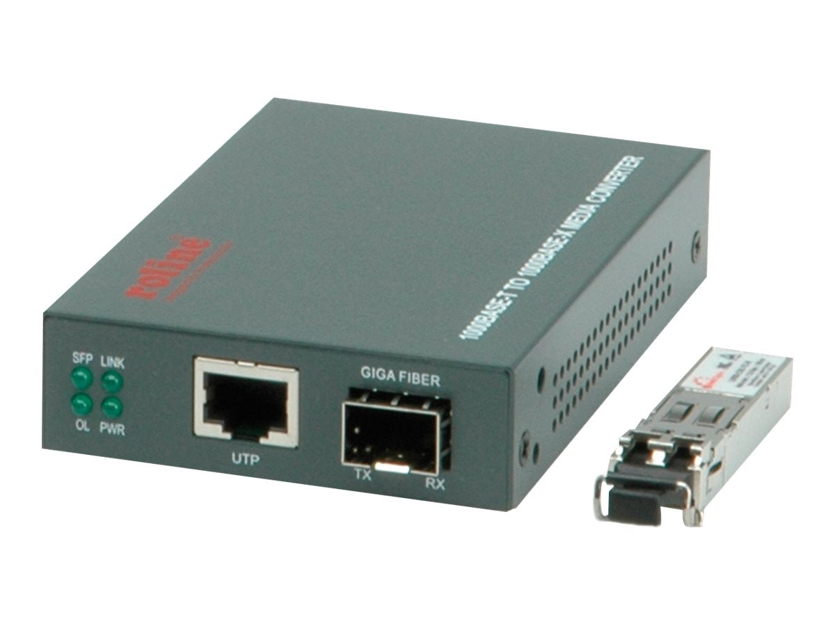 ROLINE Gigabit Konverter RJ-45 - LC inkl. mini-GBIC Rückansicht