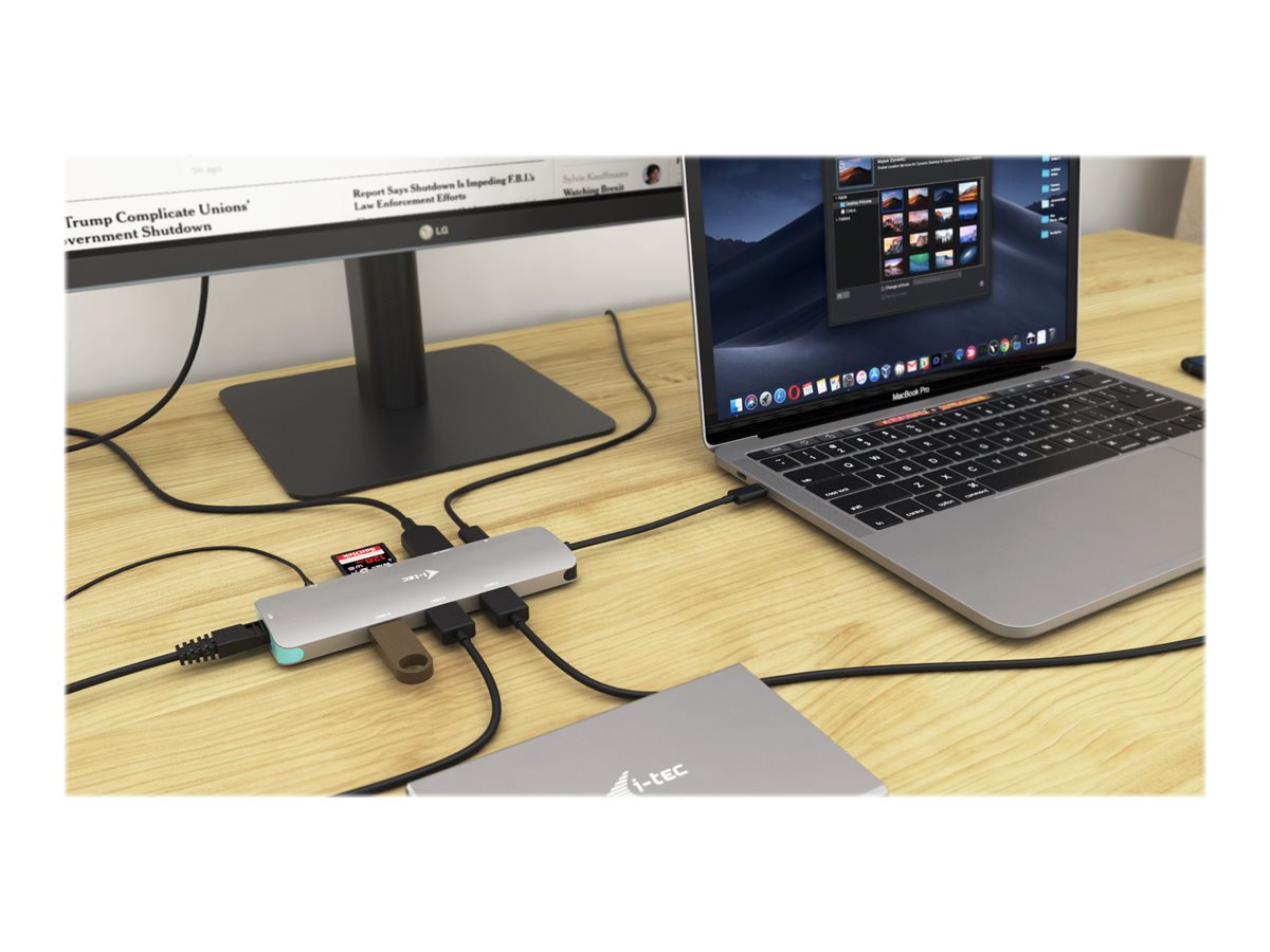 I-TEC USB C Metal Nano Docking Station Rückansicht