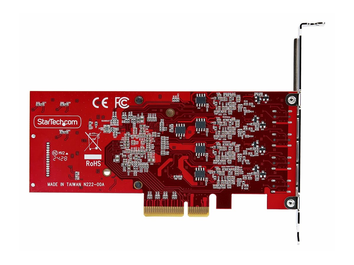 STARTECH.COM 4-Port USB-C 10Gbps PCIe Karte 4x Separate USB 3.2 Kontroller PCI Express 3.0 Standardprofil Bugel TAA