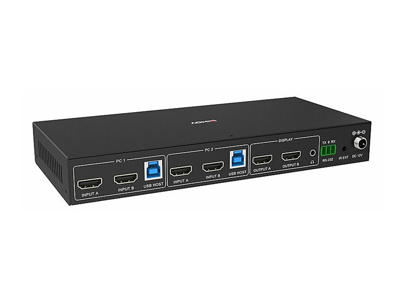 LINDY 2 Port Dual Head HDMI 4K60 USB 3.0 KVM Switch - Verpackung