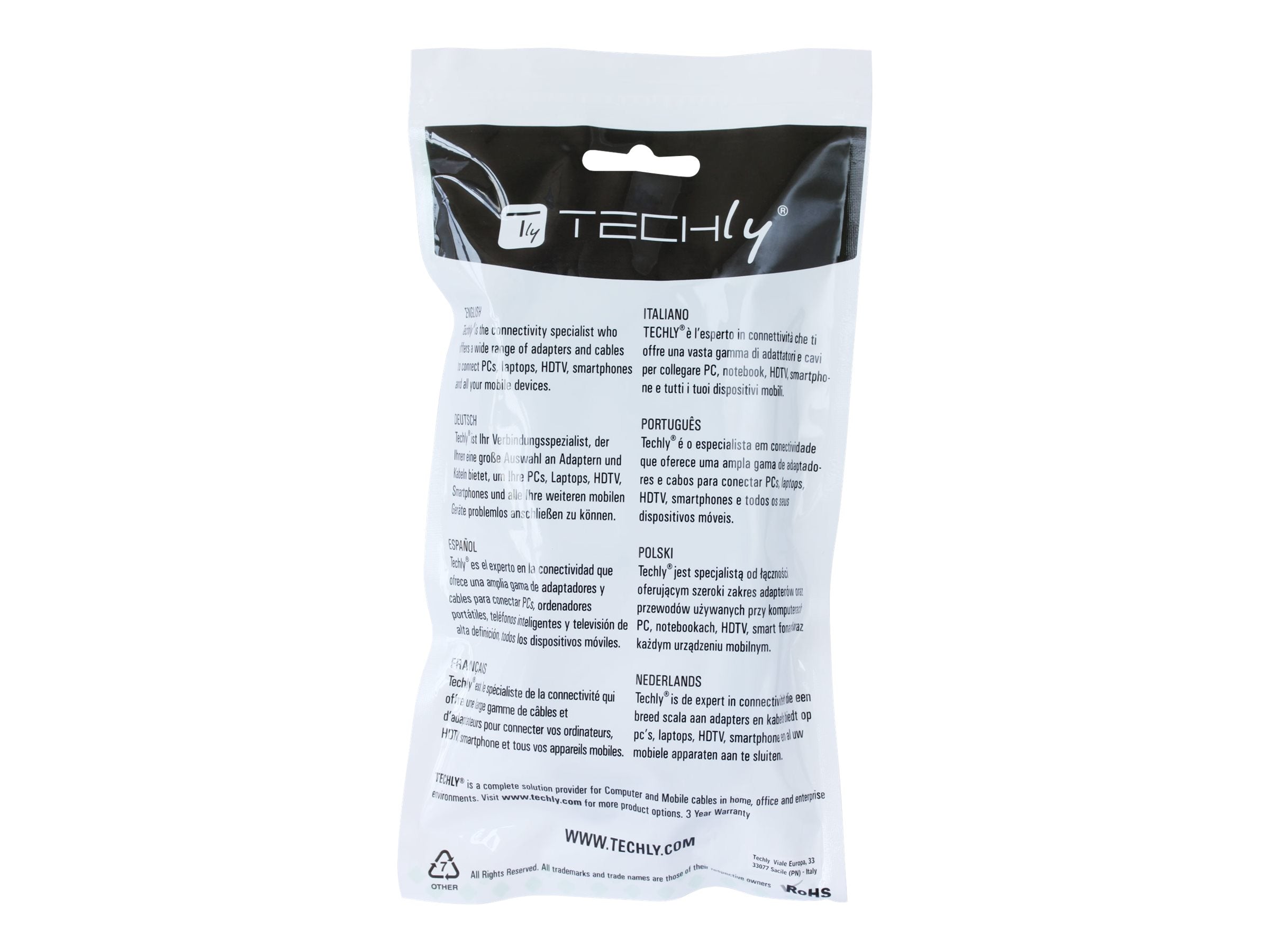 TECHLY HDMI High Speed mit Ethernet 15m schwarz Stecker A auf Stecker A Verpackung