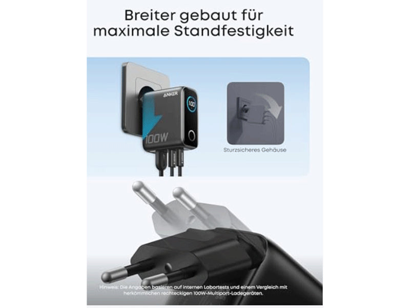 ANKER Charger 100W GaN Ladegerät Vorderansicht