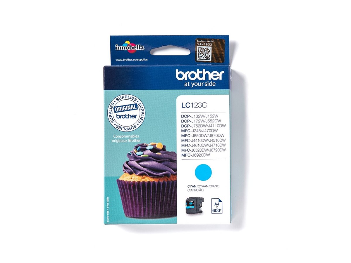 BROTHER LC-123 Tinte cyan Vorderansicht