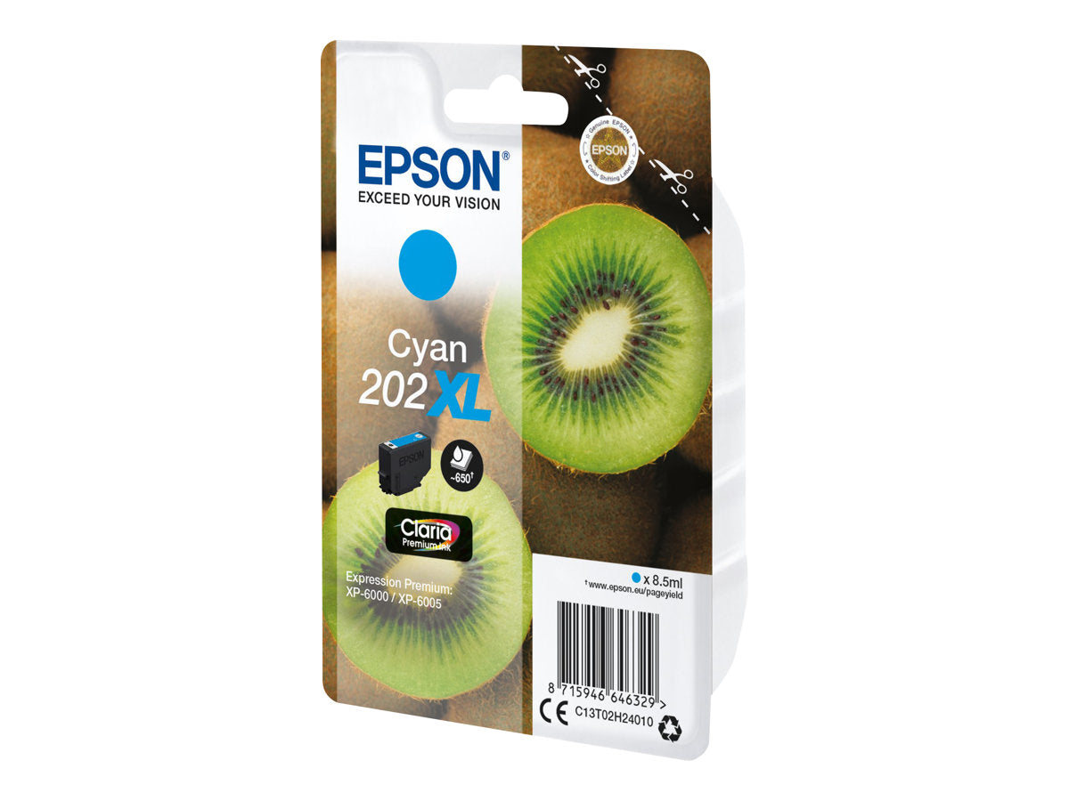 EPSON 1LB Singlepack Cyan 202XL Kiwi Clara Premium Ink Verpackung