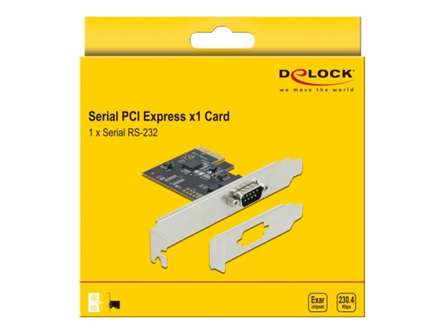 DELOCK PCI Express Karte zu 1xSeriell RS-232 Rückansicht
