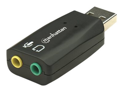 MANHATTAN Hi-Speed USB 3D Sound Adapter Anschlussansicht