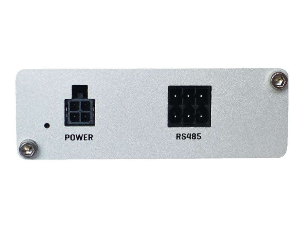 Detailansicht der Anschlüsse des TELTONIKA NETWORKS TRB145 4G/LTE RS485 Gateway