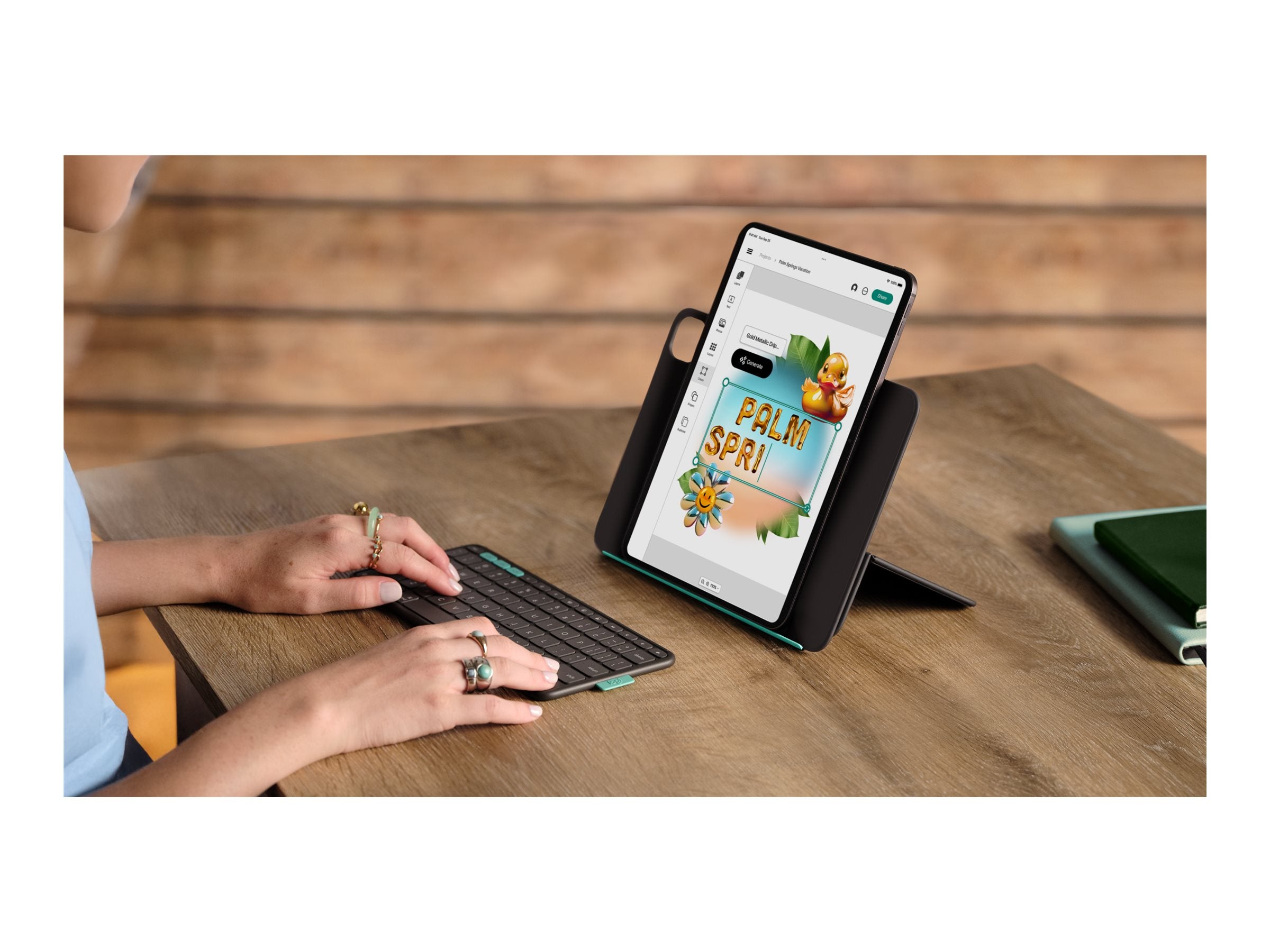 LOGITECH FLIP Folio Graphite (CH) Vorderansicht