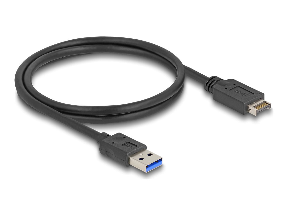DELOCK USB 10 Gbps Kabel USB Typ-E Key A 20 Pin Stecker zu USB Typ-A Stecker 80cm - Vorderansicht
