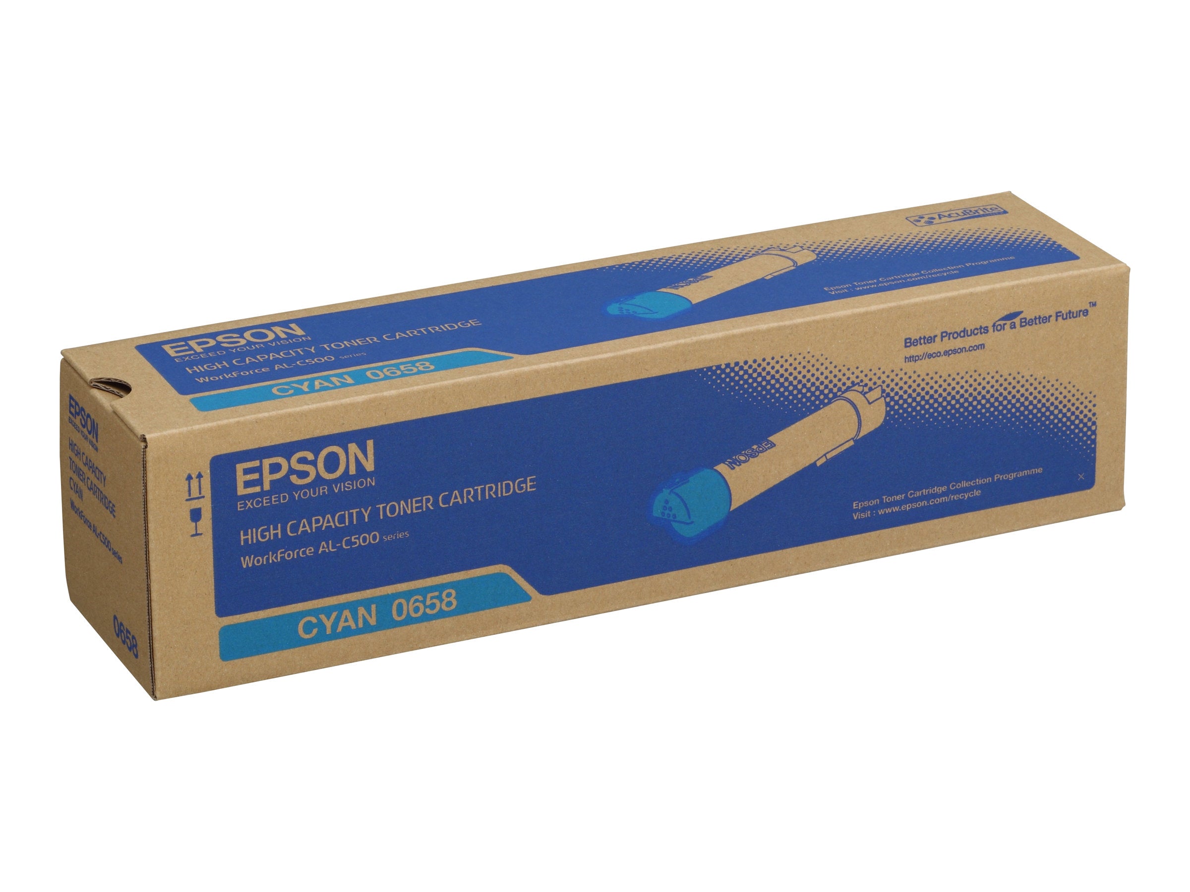 EPSON AL-C500DN Toner cyan hohe Kapazität Vorderansicht