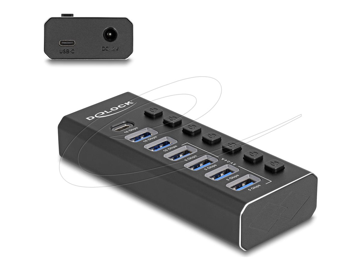 DELOCK 7 Port USB Hub Vorderansicht
