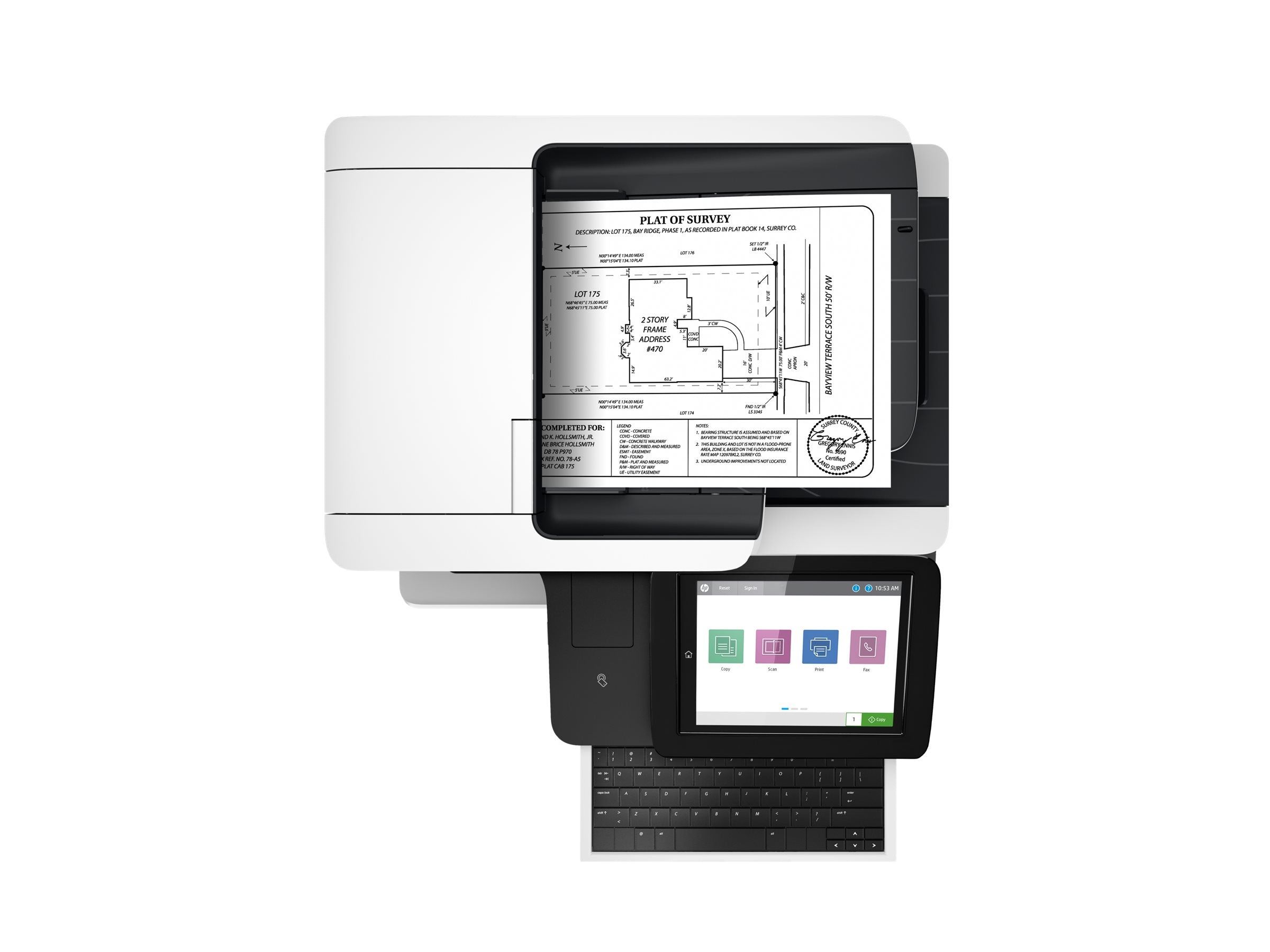 HP LaserJet Enterprise Flow MFP M528z Vorderansicht