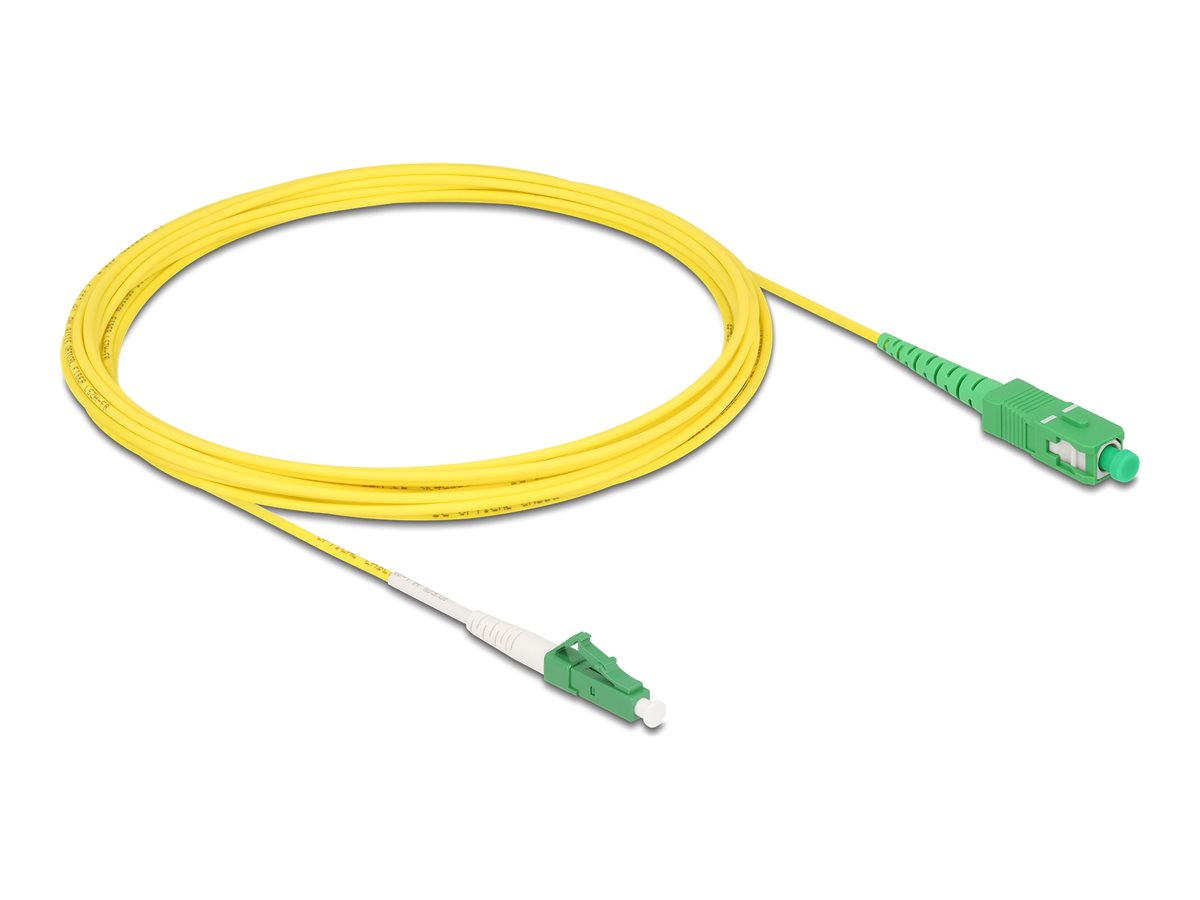 DELOCK Kabel Lichtwellenleiter LC-APC zu SC-APC Simplex Singlemode OS2 5m - Vorderansicht