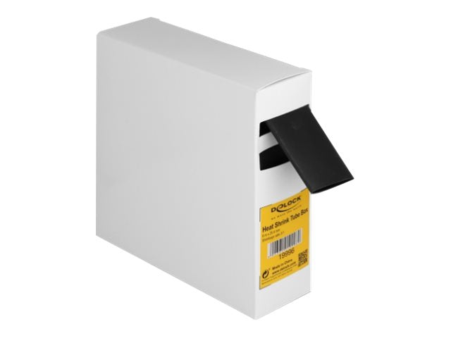 DELOCK Schrumpfschlauch Box mit Innenkleber 3:1 15m x 25,4mm schwarz - Vorderansicht