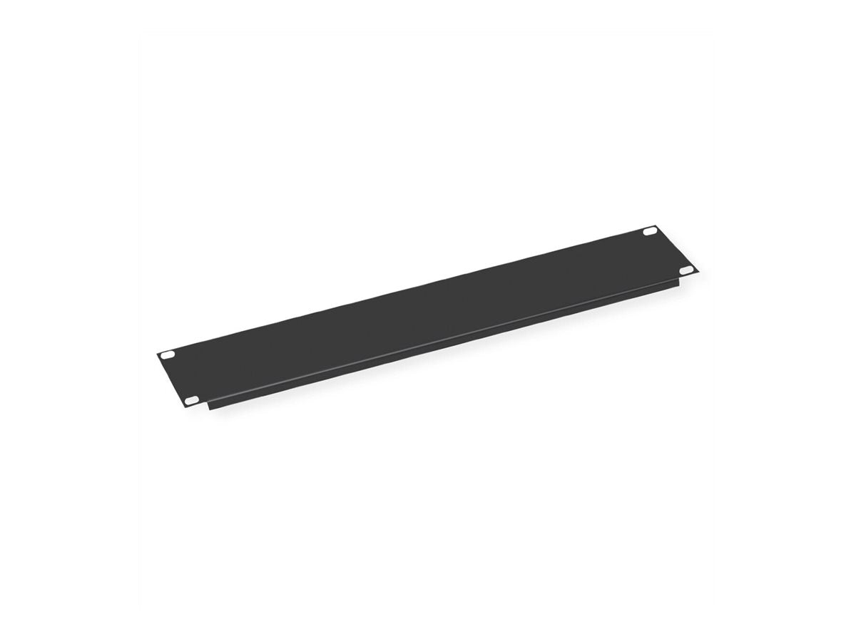 VALUE 48,26cm 19Zoll-Blindplatte 2 HE schwarz - Vorderansicht