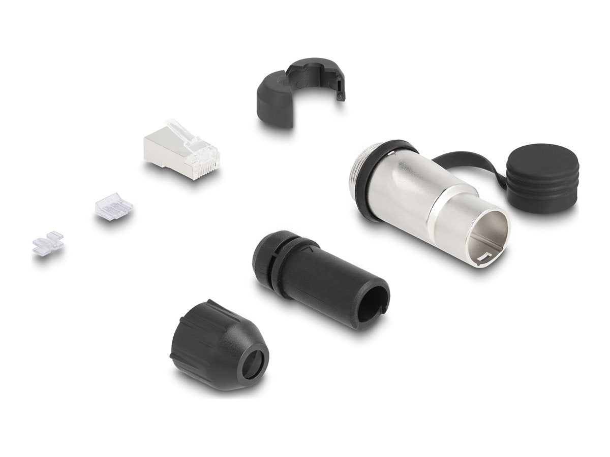 DELOCK RJ45 modularer Stecker Cat.6A Vorderansicht