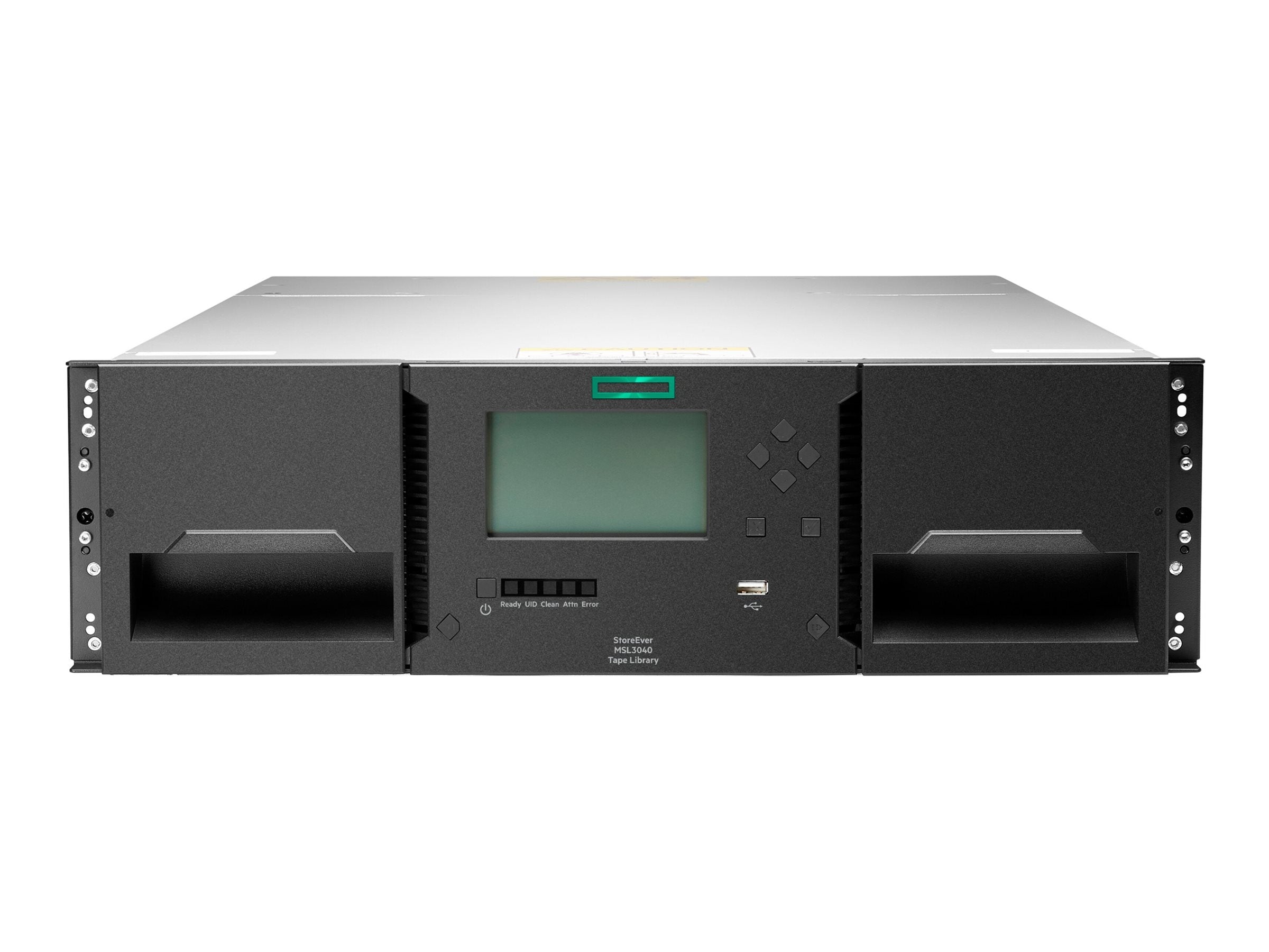 HPE Storage MSL3040 Tape Library 1x MSL LTO-9 SAS Drive 20x LTO-9 45TB Data Cartridges