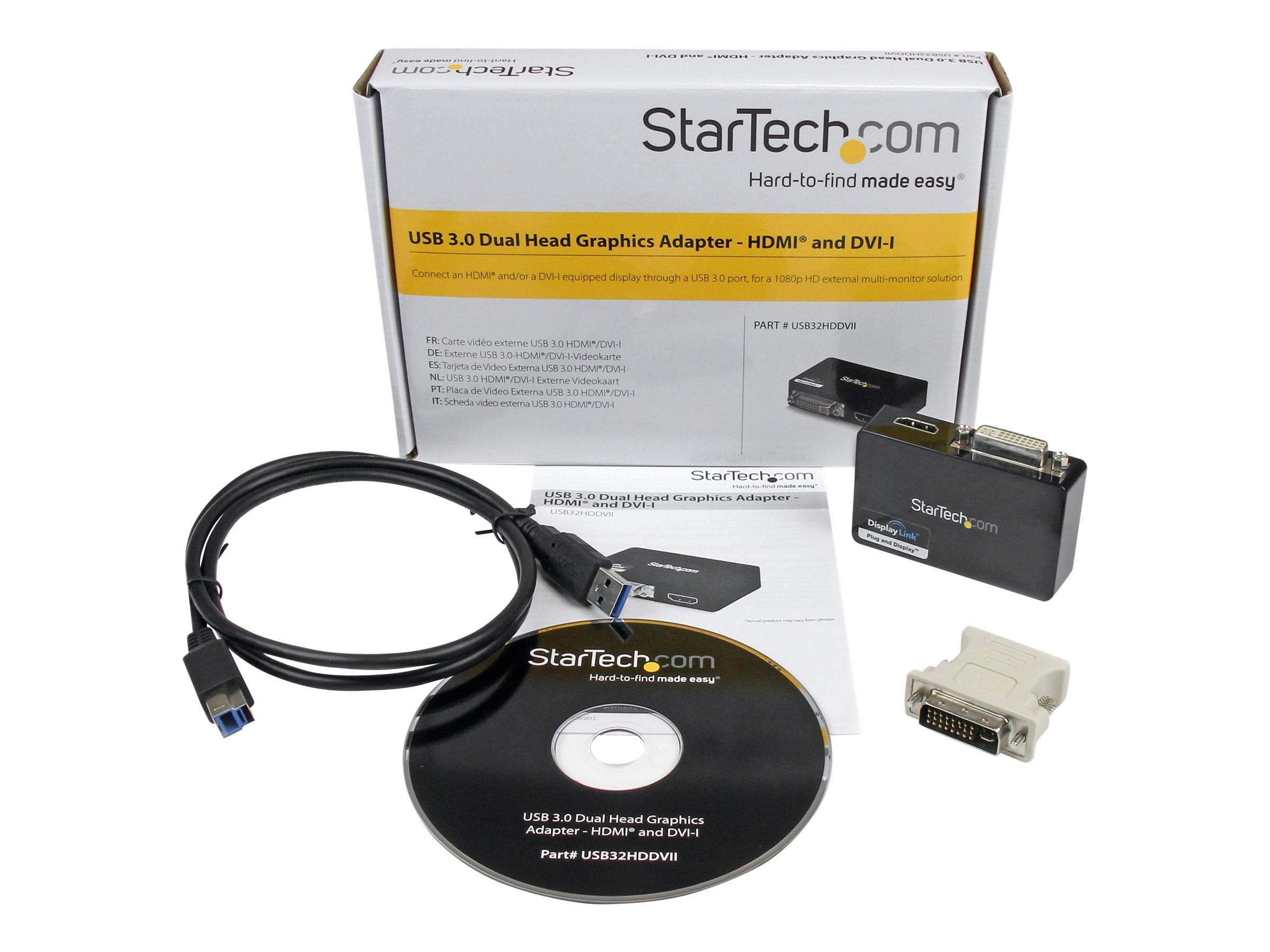 STARTECH.COM USB 3.0 auf HDMI DVI Video Adapter Anschlussansicht