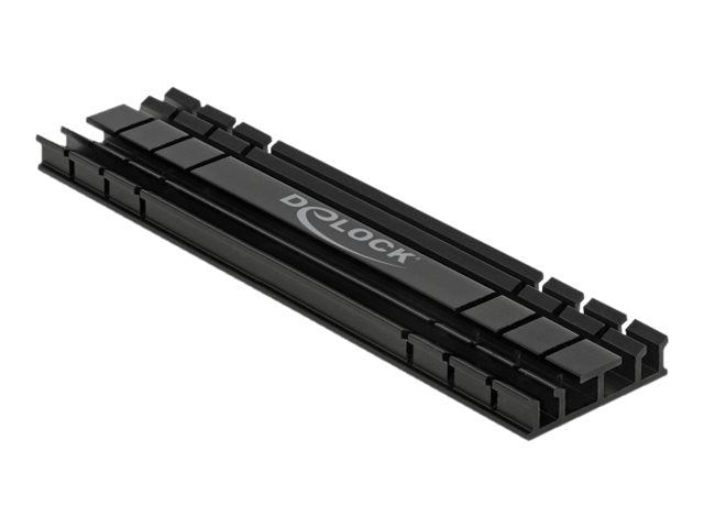 DELOCK Kühlkörper flach 100 mm für M.2 Modul schwarz - Vorderansicht