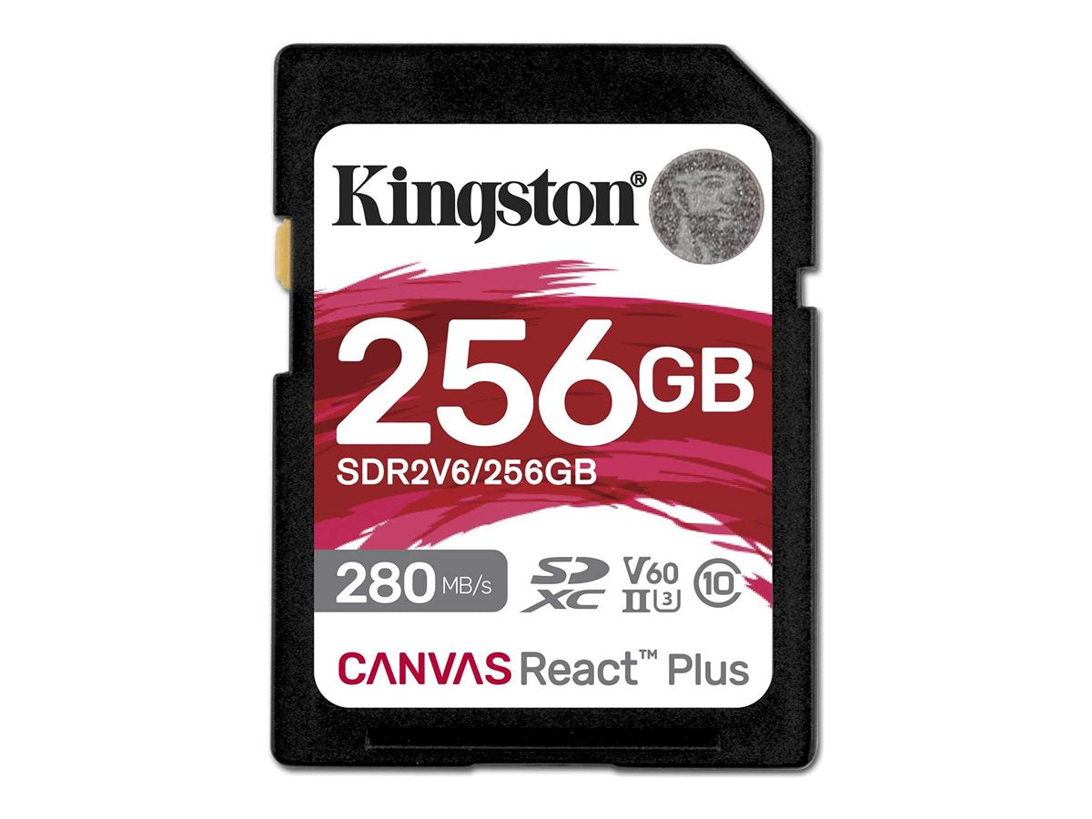 KINGSTON 256GB Canvas React Plus SDXC UHS-II Vorderansicht