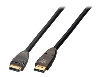 EFB DisplayPort 1.4 Anschlusskabel 8K 60Hz A-A St-St Premium ZDG-gehaeuse 1m schwarz - Vorderansicht