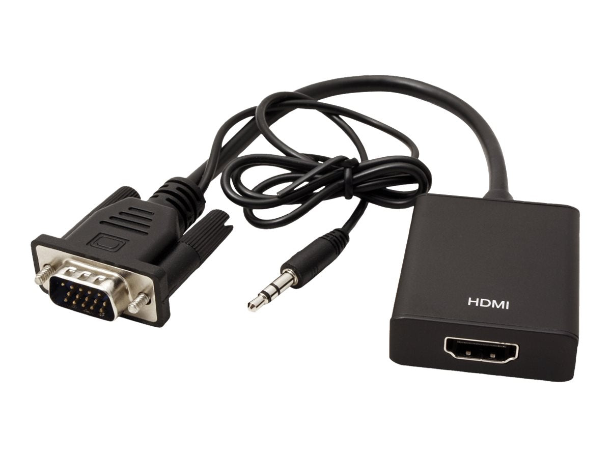 VALUE Adapterkabel VGA+Audio zu HDMI 0,15m Vorderansicht