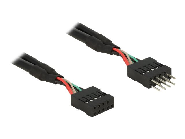 DELOCK USB 2.0 10 Pin Verlängerungskabel Pfostenstecker > Pfostenbuchse 25cm - Vorderansicht