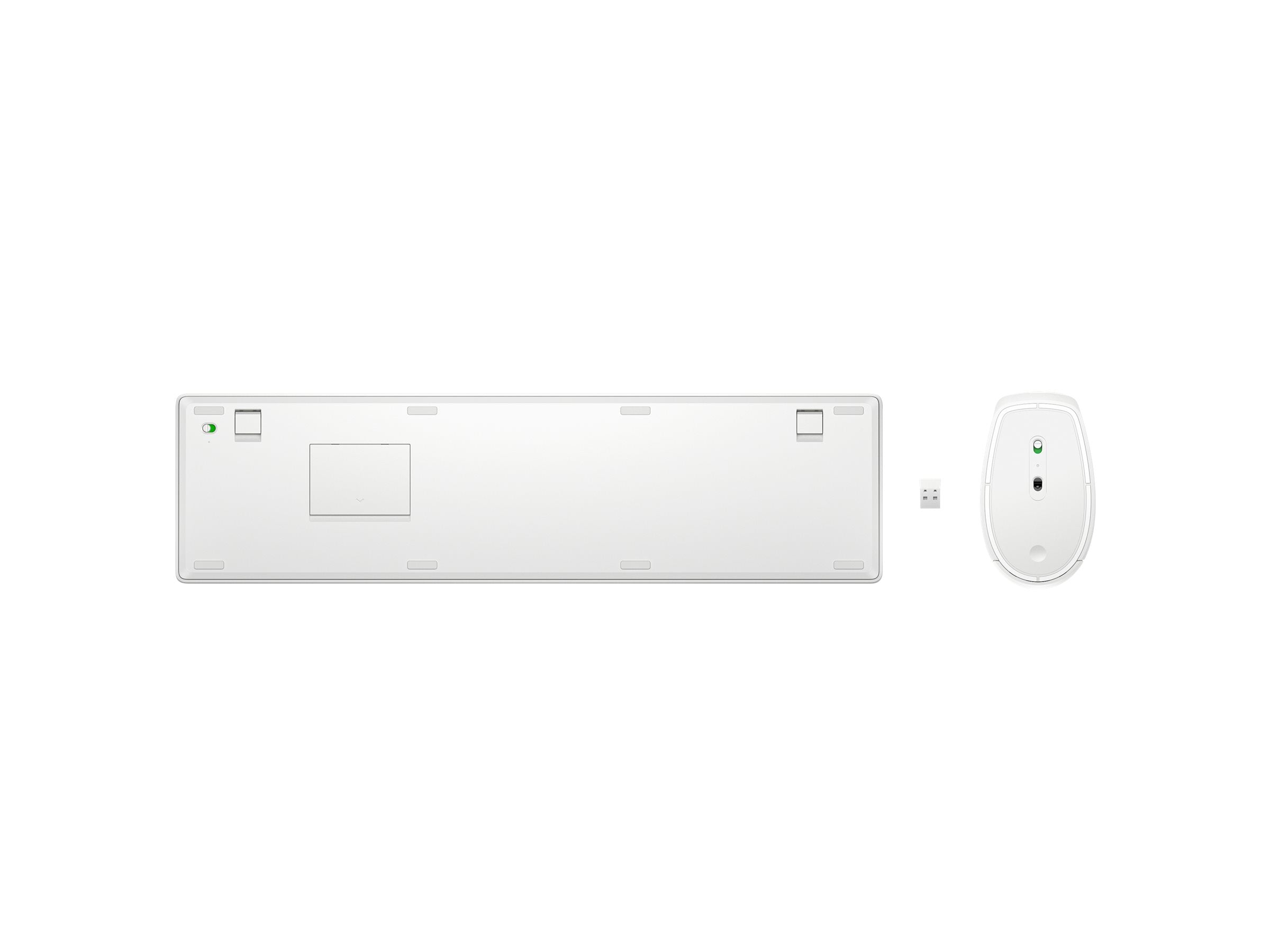 HP 655 Wireless Keyboard und Maus Combo White Seitenansicht