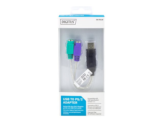 DIGITUS USB to PS2 Adaptor Verpackung