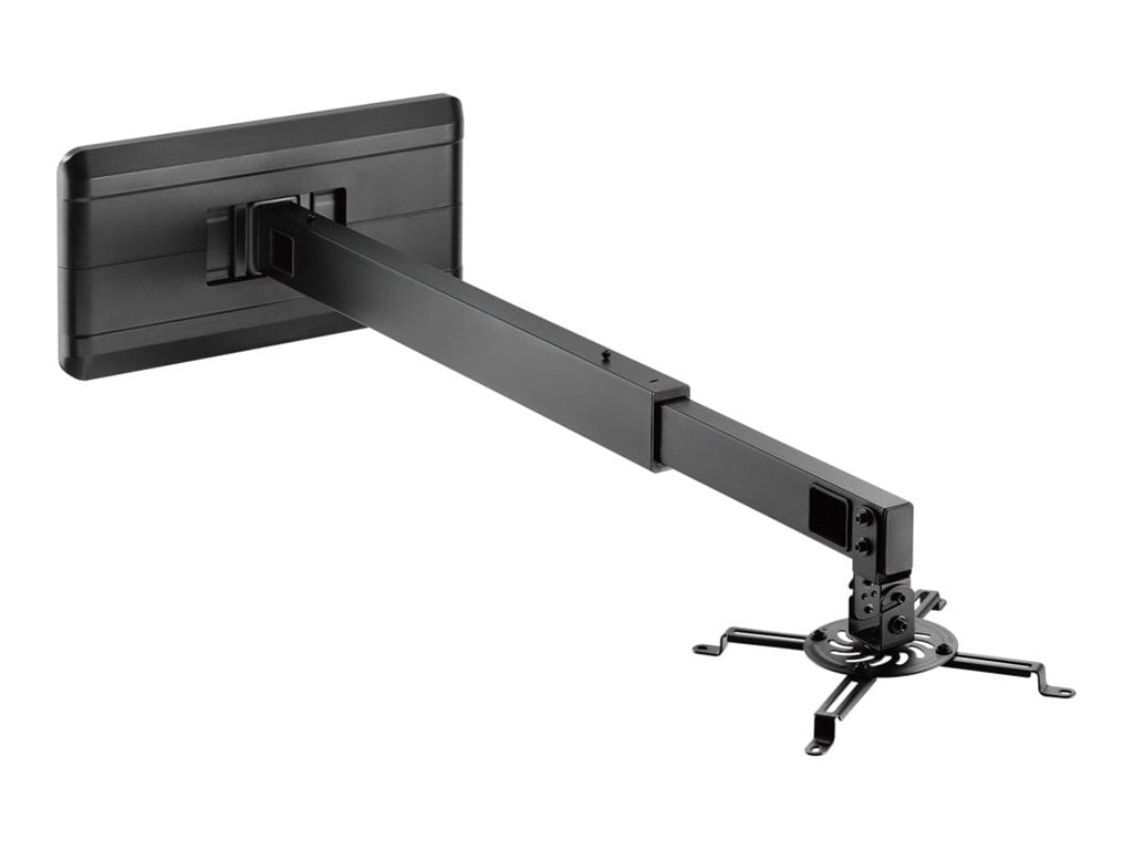 TECHLY Wandhalterung für Beamer ausziehbar 926-1528mm schwarz - Vorderansicht