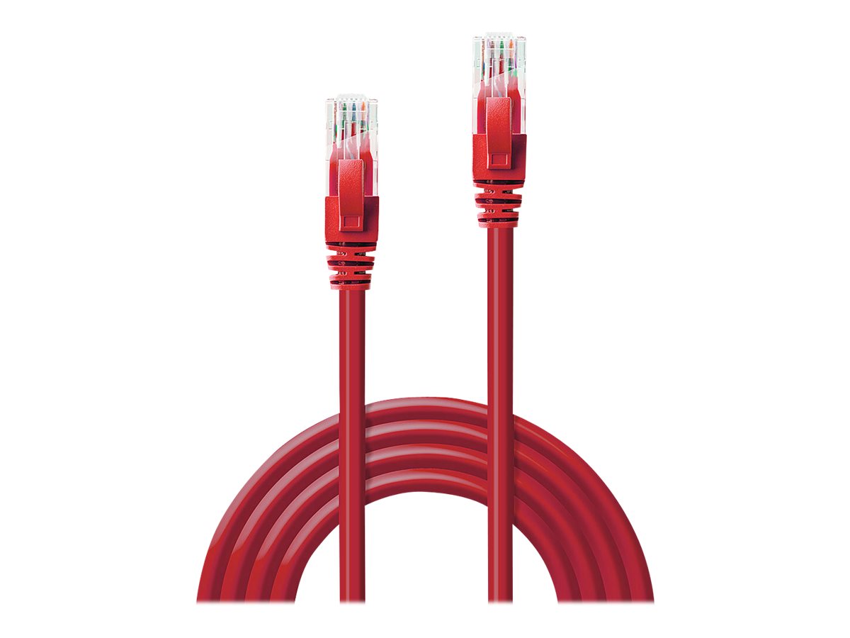LINDY Cat.6 U/UTP Kabel, rot, 3m - Verpackung