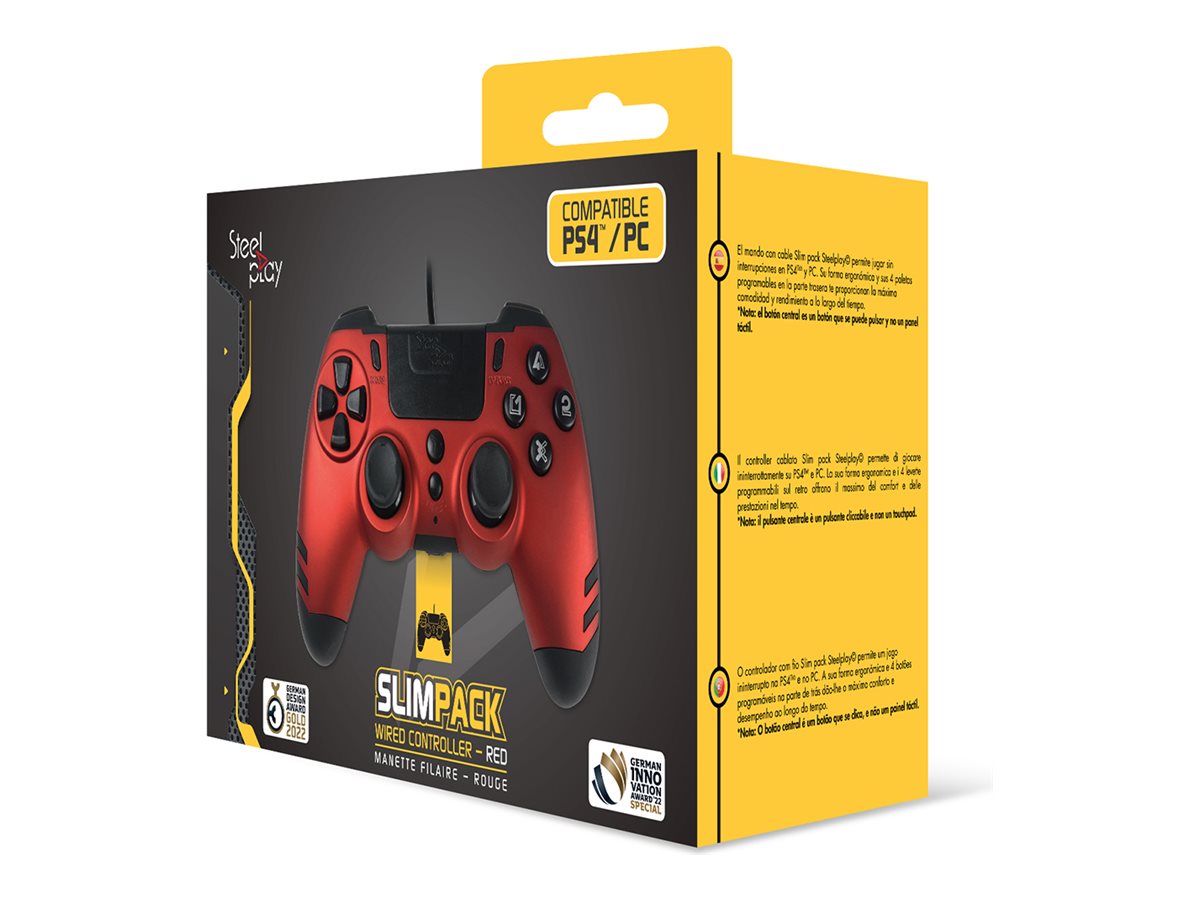 LEXIP X STEELPLAY Slim Pack Wired Controller Ruby Red Multi - Vorderansicht