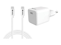 SANDBERG USB-C 20W Charger+USB-C>C 1M