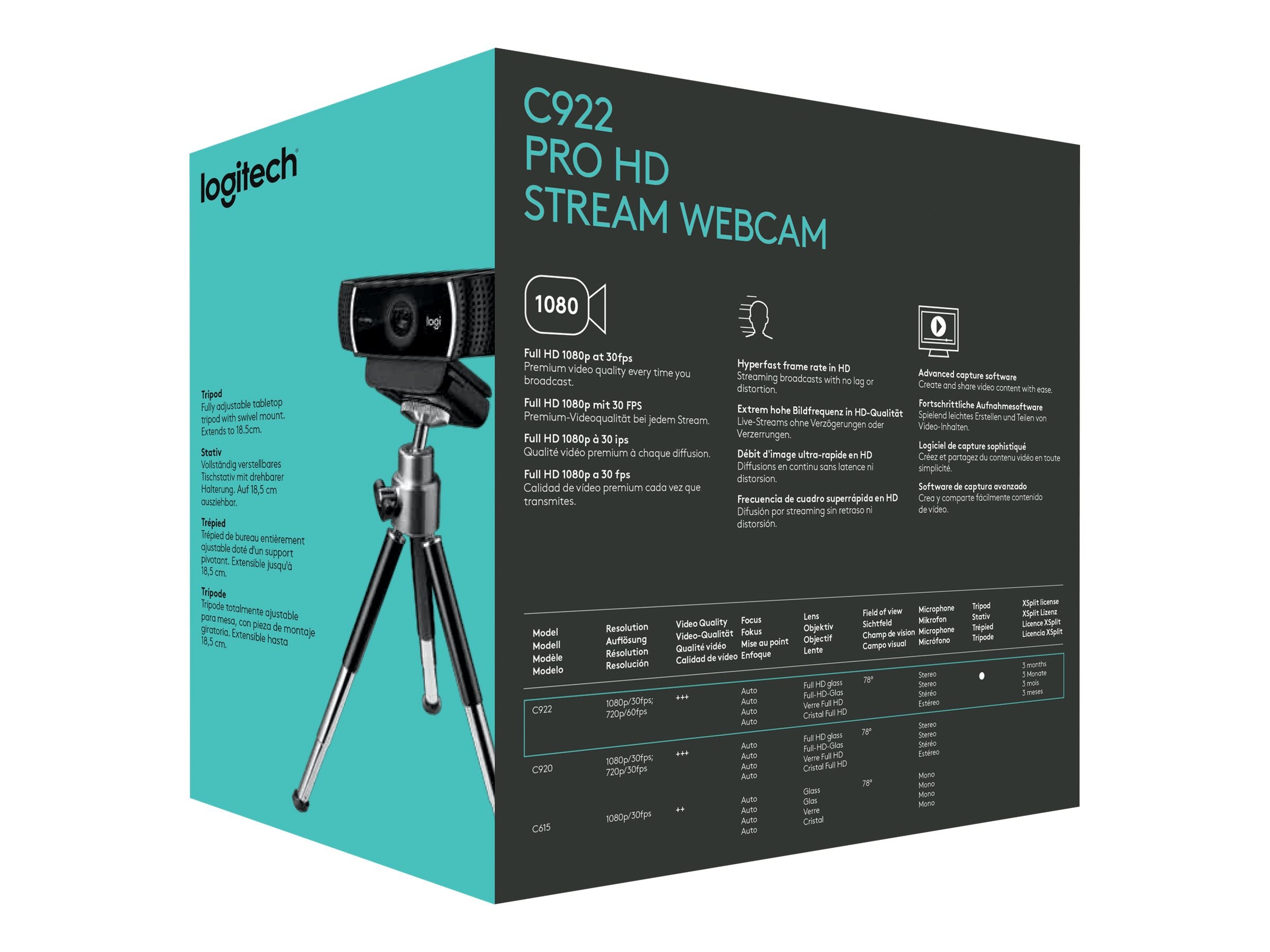 LOGITECH HD Pro Webcam C922 Verpackung