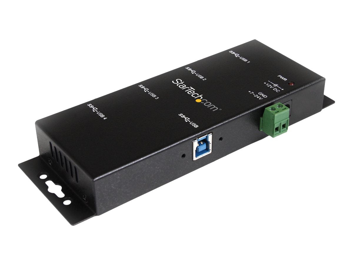 Seitenansicht des STARTECH.COM Mountable 4-Port Rugged Industrial USB 3.0 SuperSpeed Hub