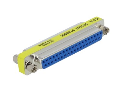 DELOCK Sub-D 37 Pin Gender Changer Buchse zu Buchse Vorderansicht