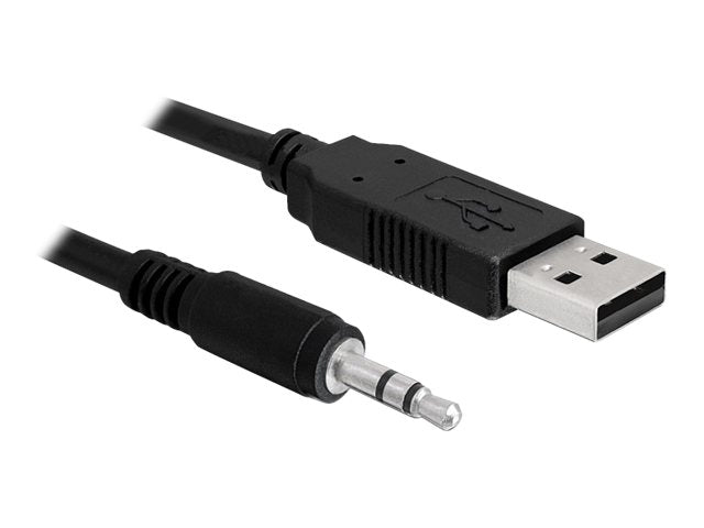 DELOCK Adapterkabel USB > Seriell-TTL Stecker 3,5 mm 3 Pin Klinke 1,8m - Vorderansicht