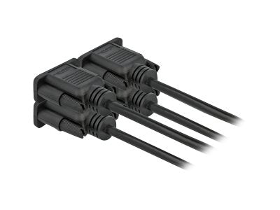 DELOCK Seriell Kabel RS-232 Sub-D9 Stecker zu Buchsemit sch malem Steckergehäuse 2m