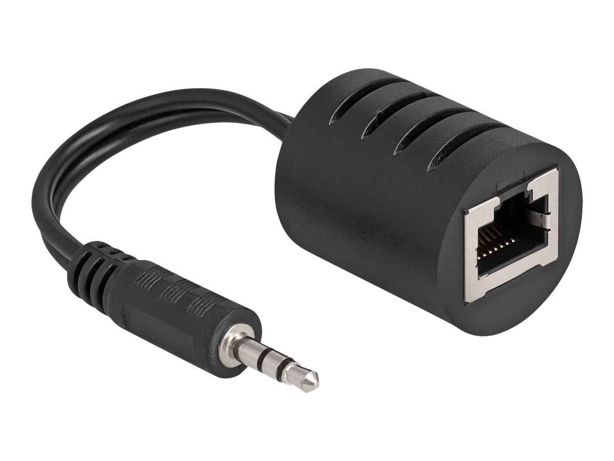 DELOCK Stereo Audio Extender RJ45 Buchse zu 3,5mm Klinkenstecker - Vorderansicht