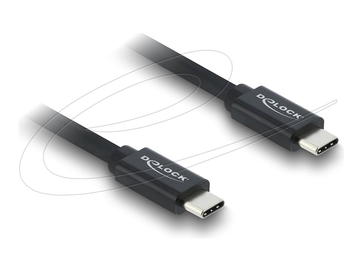 DELOCK Koaxiales USB 40 Gbps Kabel USB PD 3.1 240 W 1m - Vorderansicht
