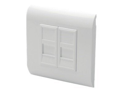 DIGITUS Frontplatte für Keystone Module 2x RJ45 Staubschutz - Vorderansicht