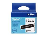 BROTHER BTAG335 Ribbon 12MM White on Black