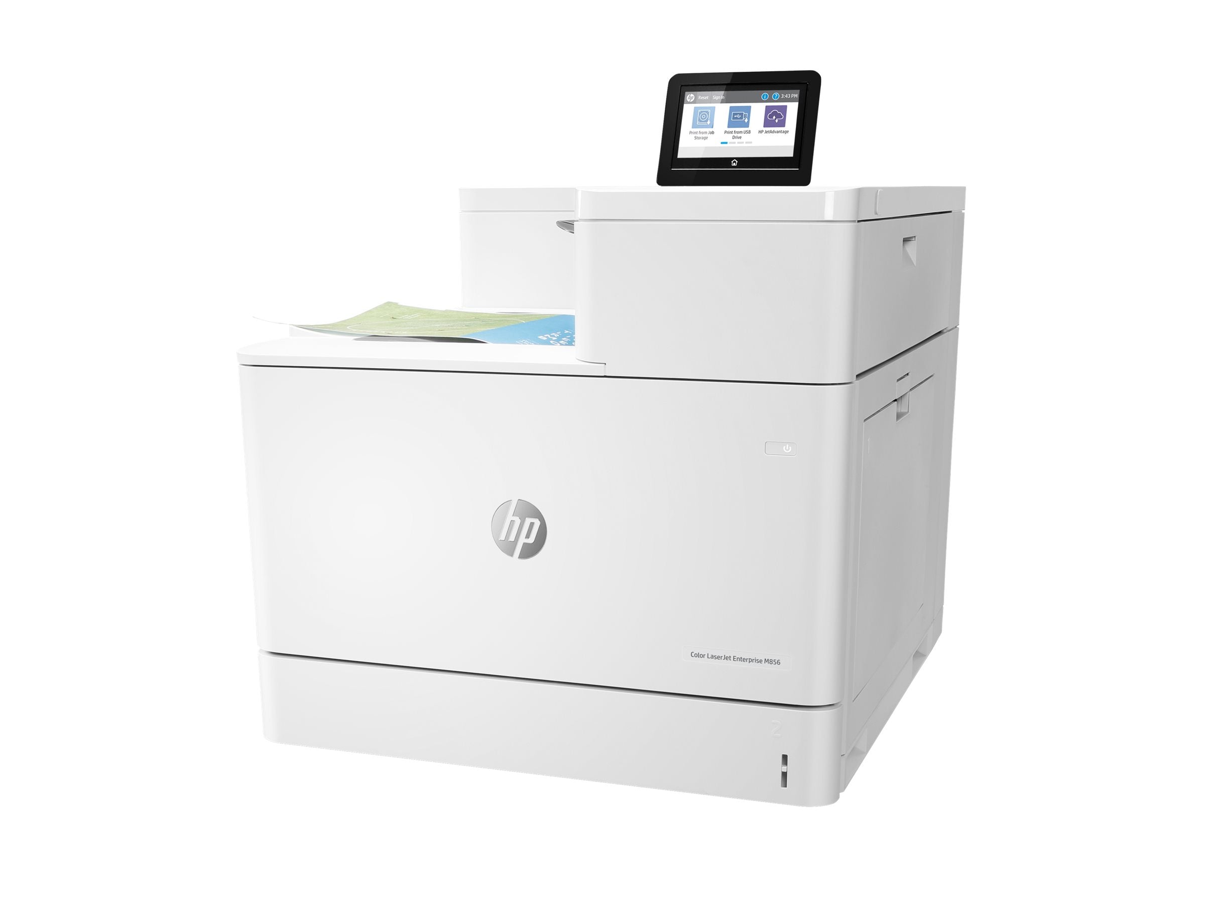HP Color LaserJet Enterprise M856dn Printer - Seitenansicht