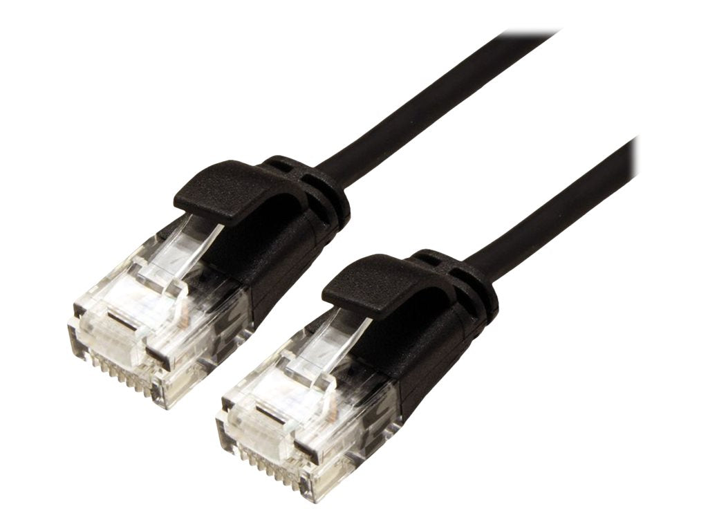ROLINE UTP DataCenter Patchkabel Kat.6A Class EA LSOH slim schwarz 0,5m - Verpackung