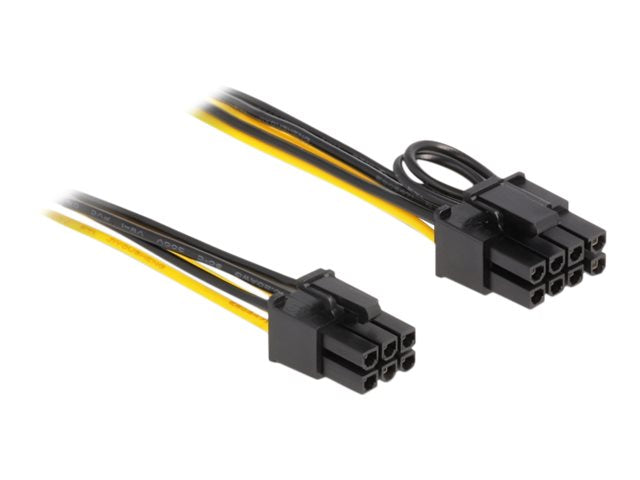 DELOCK Stromkabel PCI Express 6 Pin zu 8 Pin 50cm - Vorderansicht